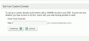 Custom Domain Form Custom Domain Form