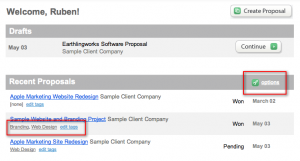 Dashboard Tags and Options
