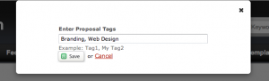 Proposal Tags Modal