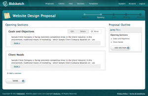 Proposal Sections