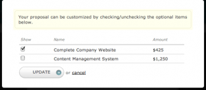 Optional Fees Modal