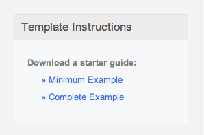 Template Instructions
