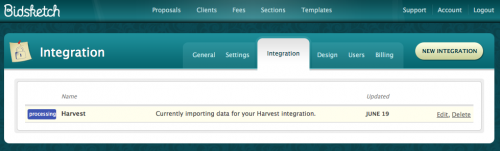 Harvest Client Import