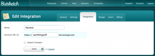 Harvest Integration Form