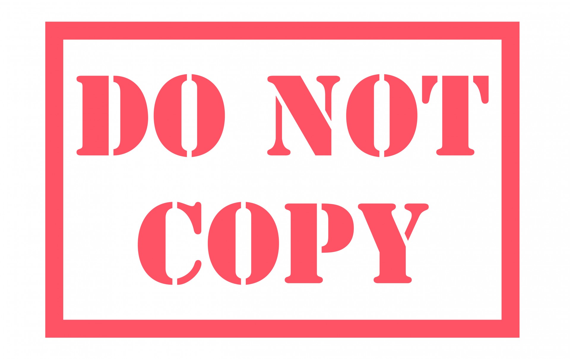 A red stamp, with "Do not copy" written on it.